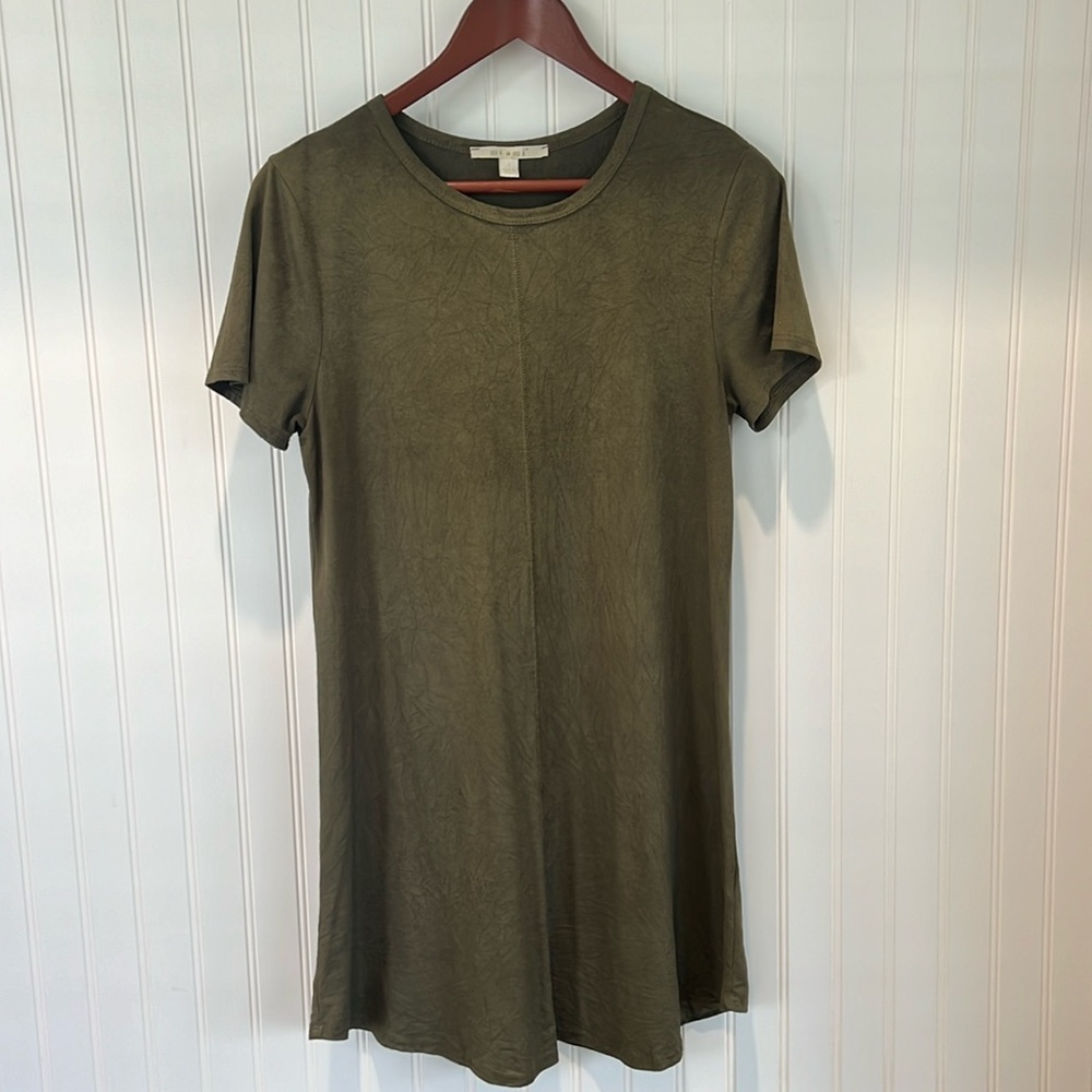 Faux Suede Shift Dress